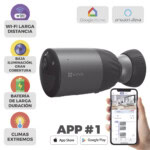 Cámara IP Inalámbrica Con Batería Recargable (Cero Cables) / Colores en Oscuridad / 2 Megapíxel / Sirena y Estrobo / Alertas de Audio Personalizable / Uso en Exterior / Grabación en la Nube / Almacenamiento Interno CSBC1C-LIST-l