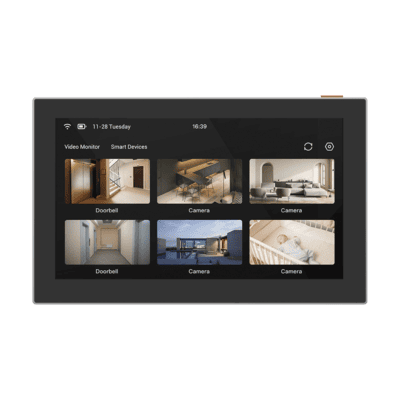 Pantalla Inalámbrica / Con Batería Recargable 4600mAh / Wi-Fi / Ideal Para Escritorio o Pared / Vista en Vivo de Cámaras EZVIZ / Compatible con Videoportero CS-HP7 para ver Cámara y Apertura Remota / Audio de Dos Vías