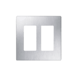 Tapa Color tipo metálico Satin para interruptor o dimmer Lutron, 2 gang, limpio y moderno CW2SS-l