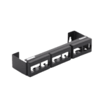 Panel de Parcheo Modular (Sin Conectores), de 12 Puertos Mini-Com, Instalación en Pared con Montaje Incluido, Color Negro CWPP12WBL-AD-3-l-1