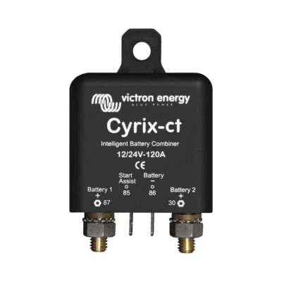 Cyrix-CT 12/24 V 120 A / Combinador Inteligente de Baterías en Vehículos y Embarcaciones