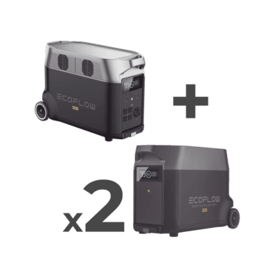 Estación de Energía Portátil DELTA PRO 3600Wh Litio LFP / 5 AC 3600W (7200W Pico) / 2 USB-C 200W / Capacidad para Aumentar Respaldo / Cargador de Coche 10A a 12.6V / Conectividad WiFi y Bluetooth (App) / Carga Solar 1600W Ma