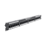 Panel de Parcheo de Impacto (110), Plano, Categoría 6A, de 24 Puertos, 1UR DP246X88TGY-LAT-DER-l
