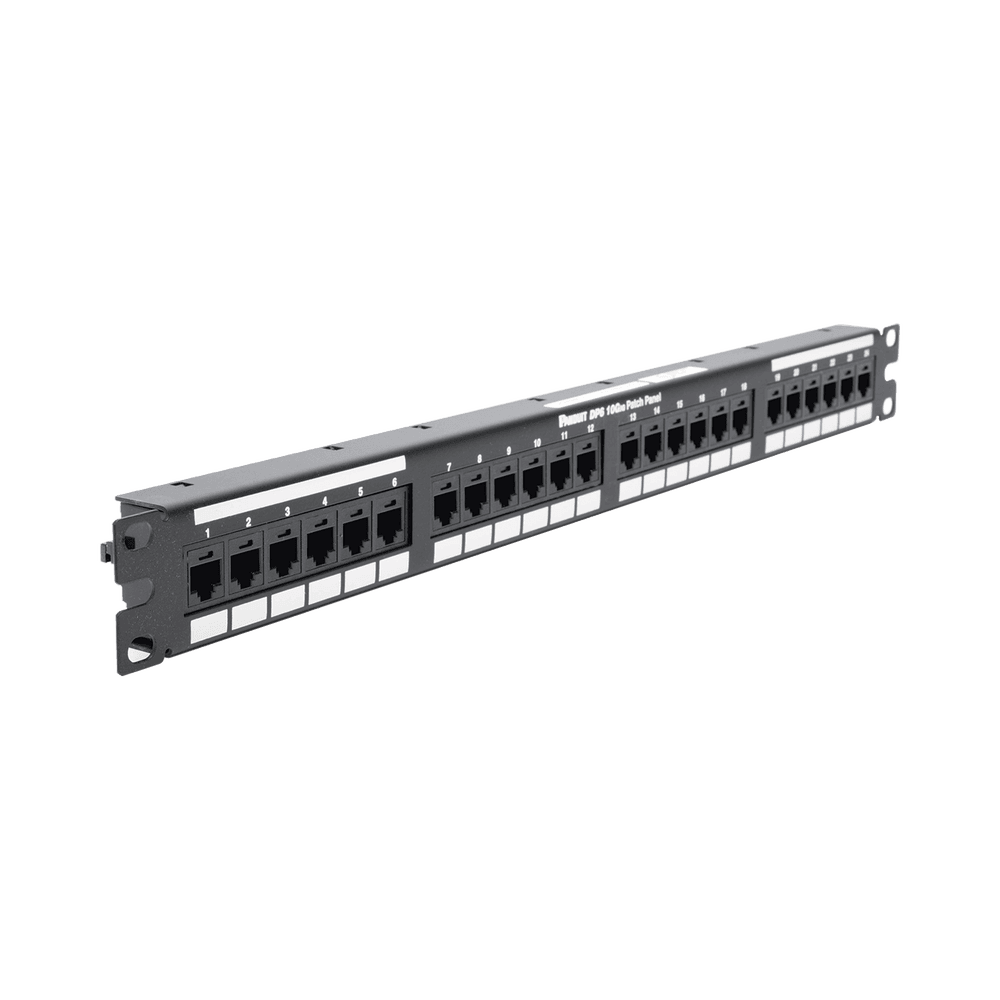 DP246X88TGY-LAT-DER-l Panel de Parcheo de Impacto (110), Plano, Categoría 6A, de 24 Puertos, 1UR DP246X88TGY 2