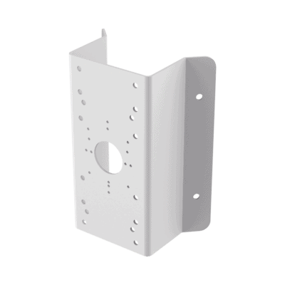 Montaje de Esquina para PTZ TURBOHD o IP / Uso en Exterior / Material de Acero de Carbono / Color Blanco