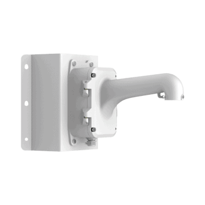 Montaje de Esquina con Caja de Conexión para Domos PTZ epcom y HIKVISION / Fabricado con Aleación de Aluminio y Acero