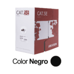 Bobina de Cable UTP 305 Metros (1000 Pies) / Cat 5E (24 AWG) / Color Negro / PE / Uso en Exterior / 100% Cobre / Aplicaciones de CCTV, Redes de Datos y Enlaces Inalámbricos DS1LN5EOUU_E-l