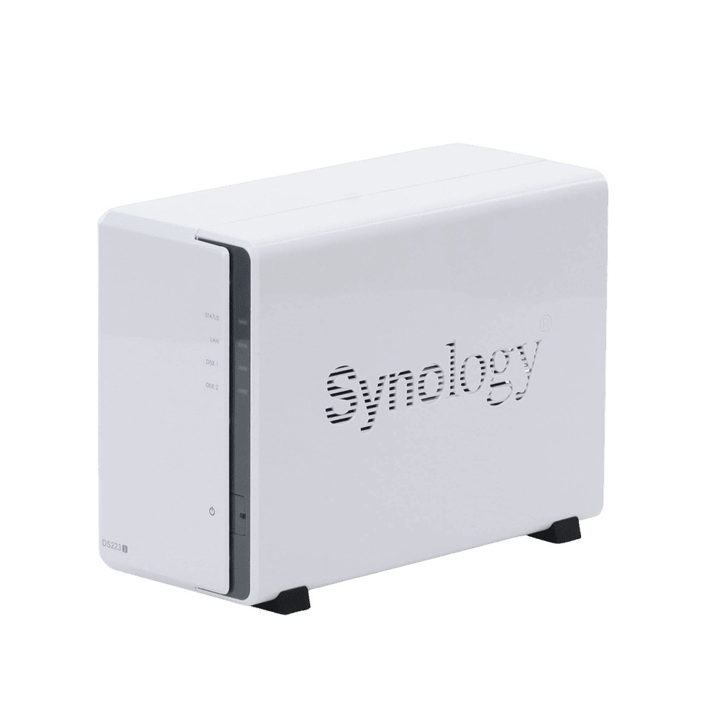 DS223J-AD-6-l NAS DiskStation DS223j | 2 Bahías | CPU Realtek RTD1619B 1.7 GHz | 1 GB DDR4 | Puerto 1GbE RJ-45 | USB 3.2 Gen 1 | Compatible con HDD y SSD | Synology DSM | RAID 0, 1, JBOD | SMB, AFP, NFS, FTP | Vigilancia IP DS223J 3
