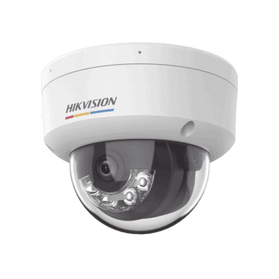[Dual Light + ColorVu] Domo IP 4 Megapixel / Lente 2.8 mm / 30 mts IR + 30 mts Luz Blanca / Micrófono Integrado / ACUSENSE Lite / Exterior IP67 / IK08 / WDR 120 dB / PoE / Micro SD