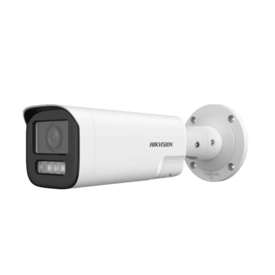Bala IP 4 Megapíxel / Lente Mot. 2.8 a 12 mm / Dual Light (50 mts IR + 50 mts Luz Blanca) / ACUSENSE Lite / Audio de Dos Vías /  Luz Intermitente y Alerta de Audio / Exterior IP67 / WDR 120 dB / PoE  / Micro SD