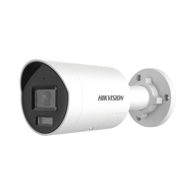[Dual Light + ColorVu 3.0 + HikAI] Bala IP 8 Megapixel / Lente 2.8 mm / 40 mts IR + Luz Blanca / 2 Microfonos Integrados / Exterior IP67 / Estrobo Azul y Rojo /  WDR 130 dB / ACUSENSE 3.0 / Metal / NEMA 4X / ACUSEARCH