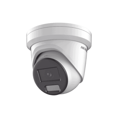 [Dual Light + ColorVu] Turret IP 4 Megapixel / Lente 2.8 mm / 40 mts IR + 40 mts Luz Blanca /  Microfono Integrado  / Exterior IP67 /   WDR 130 dB / ACUSENSE / Captura Facial / ACUSEARCH