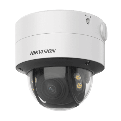 Domo IP 4 Megapixel  Lente 2.8 a 12 mm / Imagen a Color 24/7 (ColorVu) / 40 mts Luz Blanca / WDR 130 dB / Exterior IP67 / IK10 / Captura Facial / ACUSENSE / Micro SD / ACUSEARCH