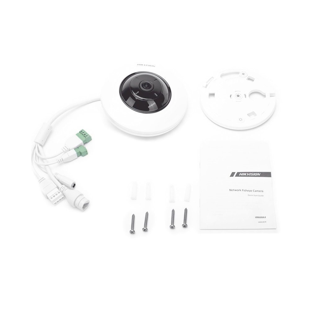 DS2CD2955G0ISU-AD-3-l Mini Fisheye IP 5 Megapixel / Panorámica 180° - 360° / Microfono Integrado / 8 mts IR / Uso en Interior / PoE / Múltiples Vistas por iVMS-4200 / Alarmas I/O / Micro SD DS-2CD2955G0-ISU 8