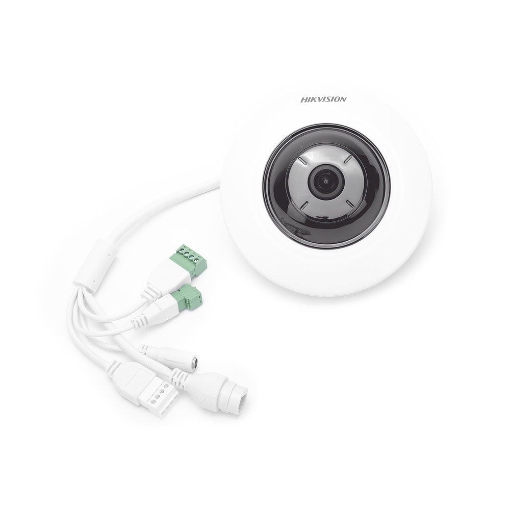DS2CD2955G0ISU-FRENTE-l Mini Fisheye IP 5 Megapixel / Panorámica 180° - 360° / Microfono Integrado / 8 mts IR / Uso en Interior / PoE / Múltiples Vistas por iVMS-4200 / Alarmas I/O / Micro SD DS-2CD2955G0-ISU 2