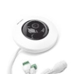 Mini Fisheye IP 5 Megapixel / Panorámica 180° - 360° / Microfono Integrado / 8 mts IR / Uso en Interior / PoE / Múltiples Vistas por iVMS-4200 / Alarmas I/O / Micro SD DS2CD2955G0ISU-LAT-DER-l