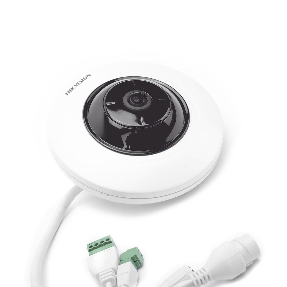 DS2CD2955G0ISU-LAT-DER-l Mini Fisheye IP 5 Megapixel / Panorámica 180° - 360° / Microfono Integrado / 8 mts IR / Uso en Interior / PoE / Múltiples Vistas por iVMS-4200 / Alarmas I/O / Micro SD DS-2CD2955G0-ISU 4