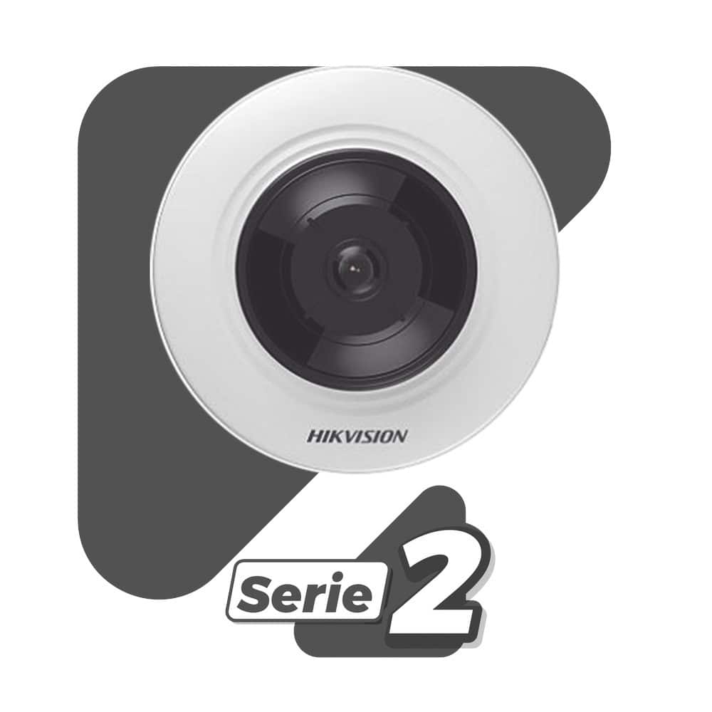 DS2CD2955G0ISU-LIST-l Mini Fisheye IP 5 Megapixel / Panorámica 180° - 360° / Microfono Integrado / 8 mts IR / Uso en Interior / PoE / Múltiples Vistas por iVMS-4200 / Alarmas I/O / Micro SD DS-2CD2955G0-ISU 5
