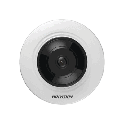Mini Fisheye IP 5 Megapixel / Panorámica 180° - 360° / Microfono Integrado / 8 mts IR / Uso en Interior / PoE / Múltiples Vistas por iVMS-4200 / Alarmas I/O / Micro SD