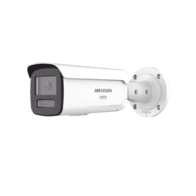 [Dual Light + ColorVu 3.0 + HikAI] Bala IP 4 Megapixel / Lente 4 mm / 60 mts IR + Luz Blanca / Exterior IP67 / Estrobo Luz Blanca / WDR 130 dB / ACUSENSE 3.0 / Metal / NEMA 4X / ACUSEARCH