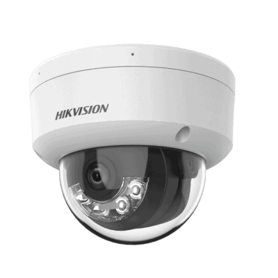 [Dual Light] Domo IP 4 Megapixel / Lente 2.8 mm / 30 mts IR + 30 mts Luz Blanca / Micrófono Integrado / Antivandálico IK08  / Exterior IP67 / H.265 / PoE / ONVIF / Micro SD