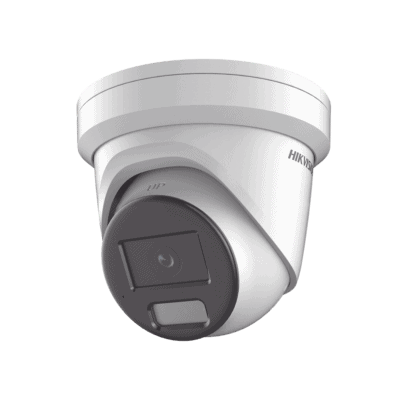 Turret IP 8 Megapixel (4K) / Lente 2.8 mm / Dual Light (40 mts IR + 40 mts Luz Blanca) / DARKFIGHTER S / Exterior IP67 / Microfono Integrado / WDR 130 dB / 4 Analíticos: AcuSense, Deteccion Facial, Conteo de Personas por Cruce y Zona