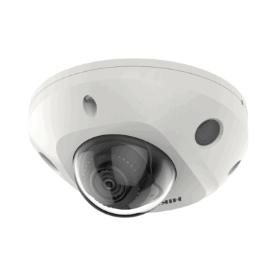 Mini Domo IP 4 Megapixel / Lente 2.8 mm / 30mts IR EXIR / Micrófono Integrado / Exterior IP67 / IK08 / PoE / DARKFIGHTER / Alarmas y Audio I/O / ONVIF / Micro SD / 4 Analíticos: AcuSense, Deteccion Facial, Conteo de Personas por Cruce y Zona