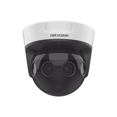 PanoVu Series / Vista Panorámica 180° / 8 Megapixel en Total / 4 Lentes 2.8 mm (2 Megapixel) / 20 mts IR EXIR / Exterior IP67 / IK10 / 12 Vcc / PoE+ / MicroSD