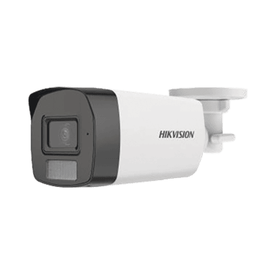 [Dual Light + ColorVu] Bala TURBOHD 3K (5 Megapixel) / Lente 2.8 mm / 40 mts IR + 40 mts Luz Blanca  / Gran Angular 104.5° / Exterior IP67 / Micrófono Integrado / dWDR / 4 Tecnologías