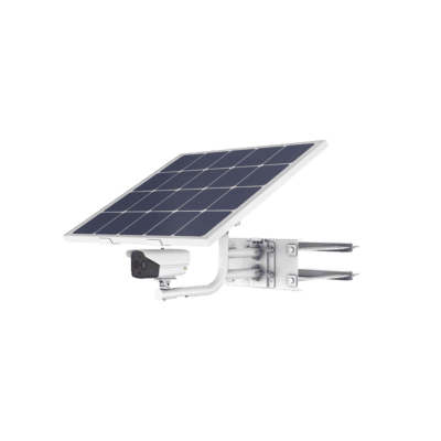 Kit Cámara Térmica Solar - Resolución 256 x 192 / Rango de temperatura -20°C a 150°C / Fusión de imagen bi-espectro / Alarma audible y estroboscópica / 4G LTE / Batería Lithium 360Wh / Panel solar 80W / IP