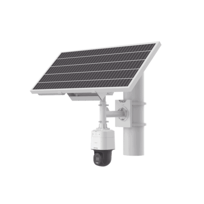 Kit Solar IP All in One / Cámara PT ColorVu 4 Megapixel / Lente 4 mm / Panel Solar / Batería de Respaldo de Litio 23.2Ah (Hasta 24 Días) / Conexión 4G / Accesorios de Instalación