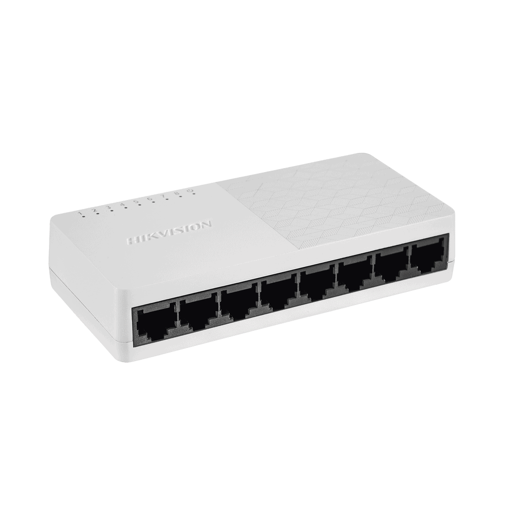 DS3E0108DO-l Switch No Administrable de Escritorio de 8 Puertos / Fast Ethernet 10 / 100 Mbps / Diseño Compacto y Estetico DS-3E0108D-O 1