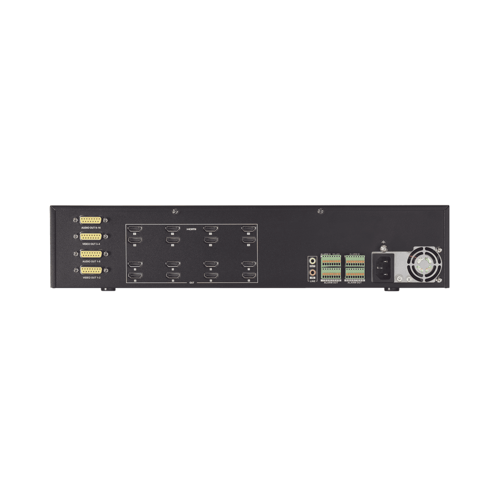 DS6916UDIC-LAT-IZQ-l Decodificador de Vídeo de 16 Salidas HDMI 4K / Soporta hasta 256 canales de Vídeo Simultáneos / Videowall DS-6916UDI(C) 3