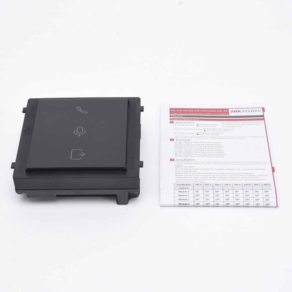 DSKDIN-AD-4-l Modulo para Indicar Recepción de Llamada / Apertura de Puerta o Audio Bidireccional en Videoportero IP Modular DS-KD-IN 5
