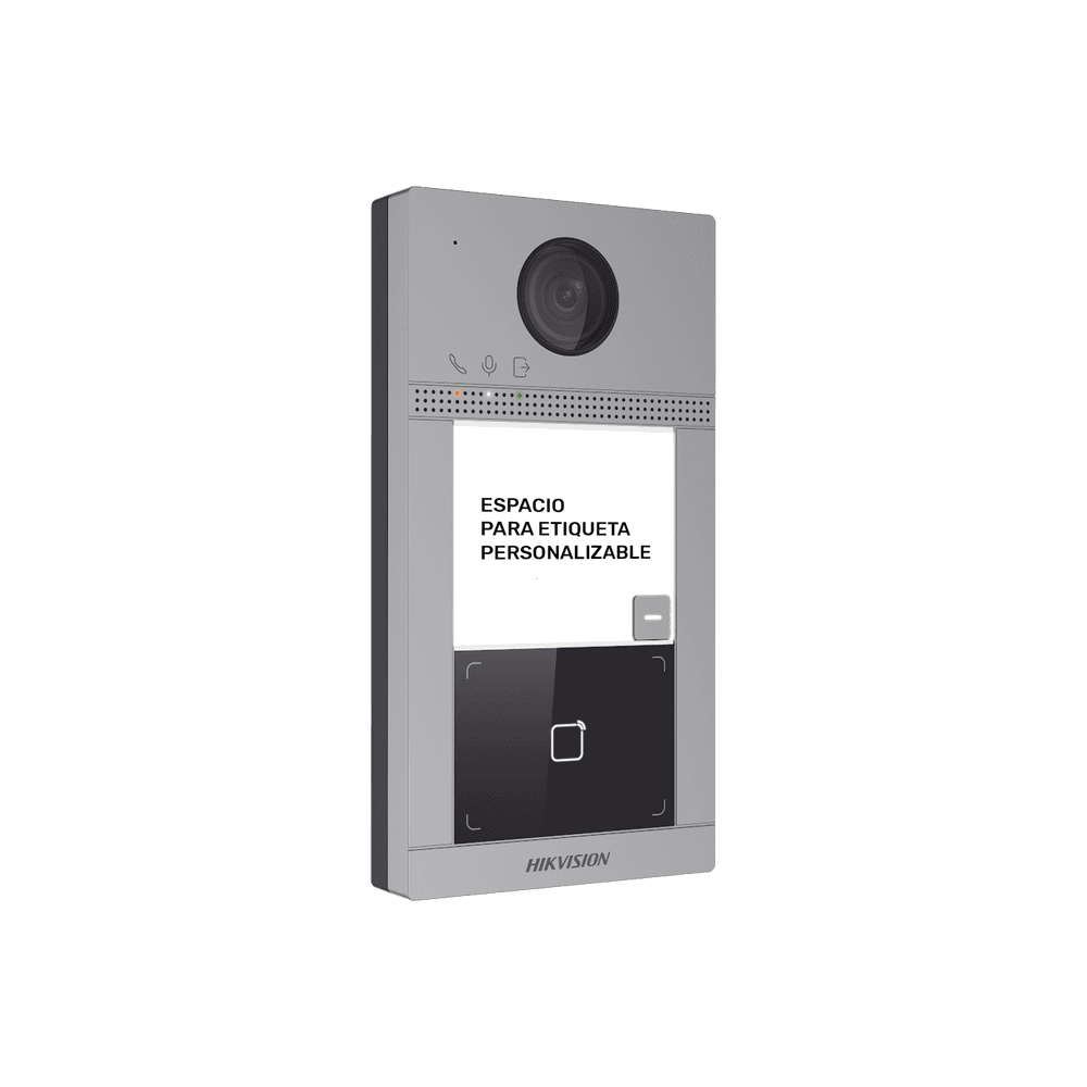 DSKV8113WME1C-LAT-IZQ-l Videoportero IP 2 Megapixel / Llamada y Apertura Remota desde App Hik-Connect / PoE / Exterior IP65 + Antivandalico IK08 / 1 Departamento / Apertura con Tarjeta / Soporta 2 Puertas y hasta 6 Monitores DS-KV8113-WME1(C) 2