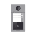 Videoportero IP 2 Megapixel / Llamada y Apertura Remota desde App Hik-Connect (Requiere monitor )/ PoE / Exterior IP65 + Antivandalico IK08 / 4 Departamento / Apertura con Tarjeta / Soporta 2 Puertas y hasta 6 Monitores DSKV8413WME1C-FRENTE-l