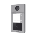 Videoportero IP 2 Megapixel / Llamada y Apertura Remota desde App Hik-Connect (Requiere monitor )/ PoE / Exterior IP65 + Antivandalico IK08 / 4 Departamento / Apertura con Tarjeta / Soporta 2 Puertas y hasta 6 Monitores DSKV8413WME1C-LAT-DER-l