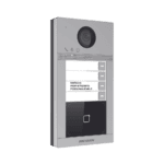 Videoportero IP 2 Megapixel / Llamada y Apertura Remota desde App Hik-Connect (Requiere monitor )/ PoE / Exterior IP65 + Antivandalico IK08 / 4 Departamento / Apertura con Tarjeta / Soporta 2 Puertas y hasta 6 Monitores DSKV8413WME1C-LAT-IZQ-l