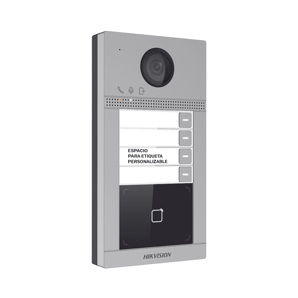 DSKV8413WME1C-LAT-IZQ-l Videoportero IP 2 Megapixel / Llamada y Apertura Remota desde App Hik-Connect (Requiere monitor )/ PoE / Exterior IP65 + Antivandalico IK08 / 4 Departamento / Apertura con Tarjeta / Soporta 2 Puertas y hasta 6 Monitores DS-KV8413-WME1(C) 3