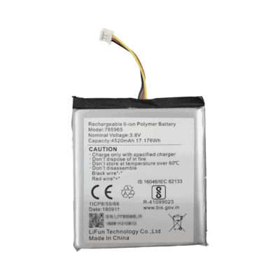 Batería de Respaldo para Panel de Alarma Hikvision / 4520 mAh / Compatible con Paneles AX PRO - AX HUB - Hibrido Versión 1 (DS-PHA64-W4P) y Repetidor AX PRO DS-PR1-WB