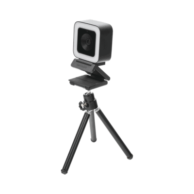 Cámara Web ALTA DENIFICIÓN (1080p) / Aro de Luz Interconstruido / Gran Angular / Micrófono Integrado / Conector USB de 2 mts / Fácil de Instalar / Reducción de Ruido Inteligente