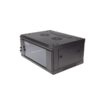 Gabinete para Montaje en Pared - Piso / Puerta de Cristal Templado / Cuerpo Fijo / 4 Unidades de Rack / 19" / Fabricado en Acero DSXS6404S_B-l