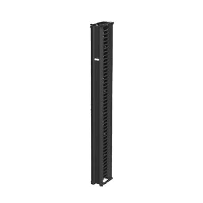 Organizador Vertical CableTek, Sencillo (Solo Frontal), Para Rack Abierto de 45 Unidades, 6 in de Ancho, Color Negro