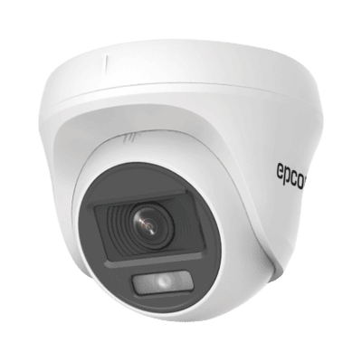 Turret TURBOHD 2 Megapíxel (1080p) / Imagen a color 24/7 / Lente 2.8 mm / Policarbonato / Luz Blanca 20 mts / Interior / Microfono Integrado / TVI-AHD-CVI-CVBS / dWDR