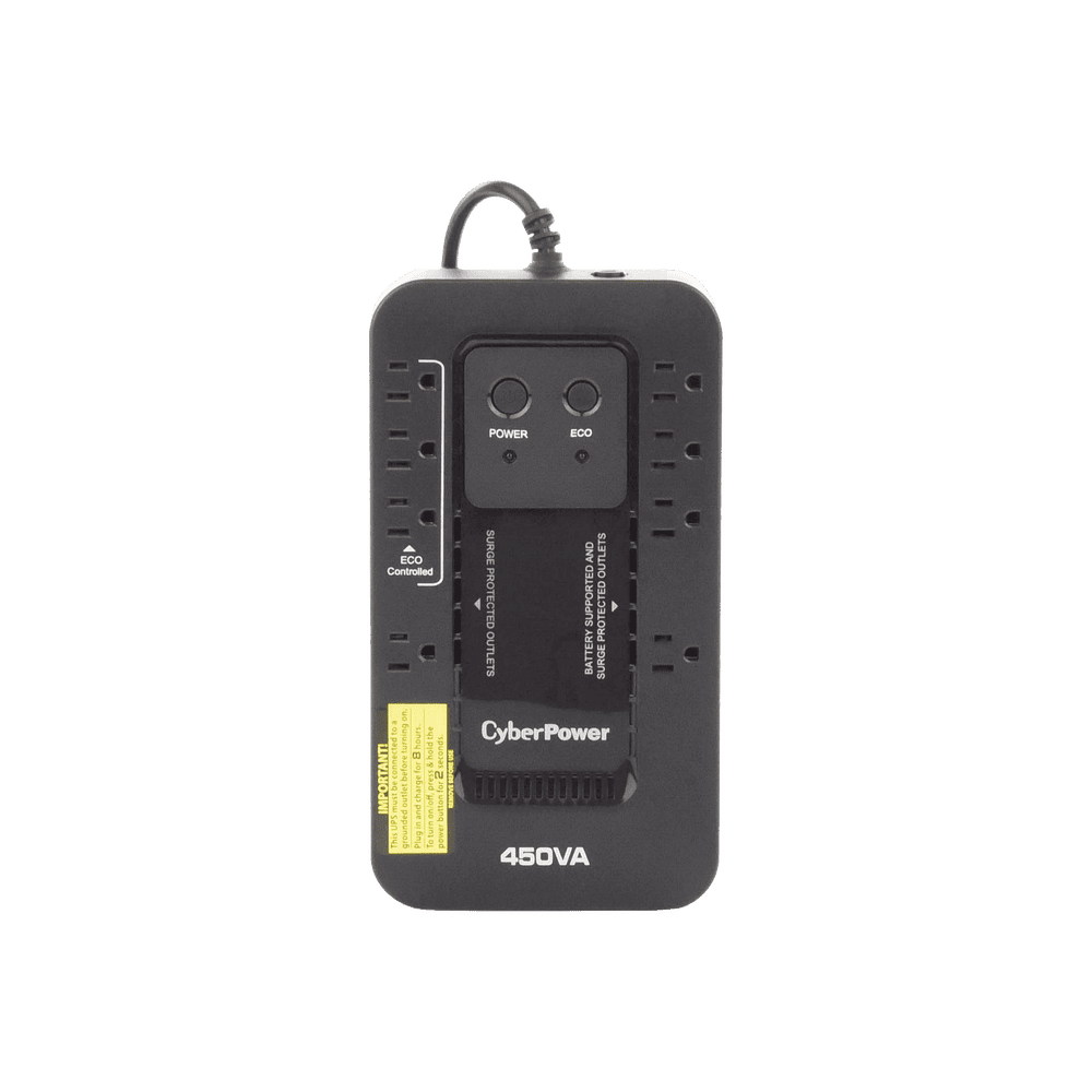 EC450G-AD-3-l UPS de 450 VA/260 W, Topología Standby con Modo Ahorrador ECO, Entrada 120 Vca NEMA 5-15P, Con 8 Tomas NEMA 5-15R EC450G 4