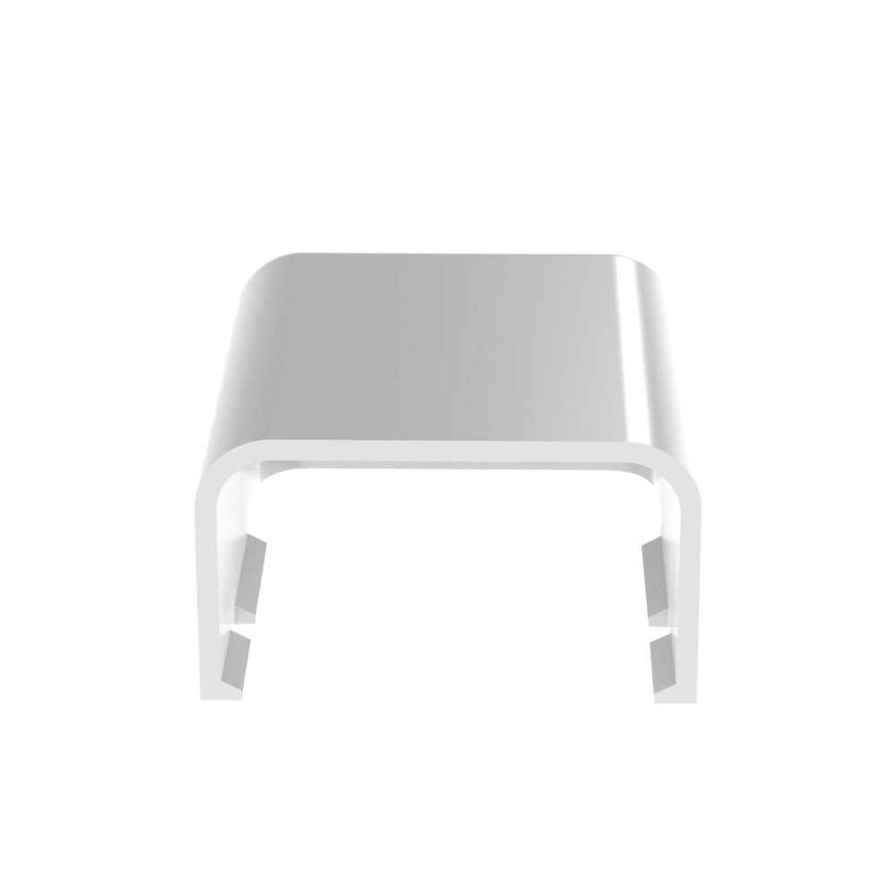 ECF10WHX-FRENTE-l Tapa Final, para uso con canaleta LD10, material ABS, Color Blanco ECF10WH-X 2