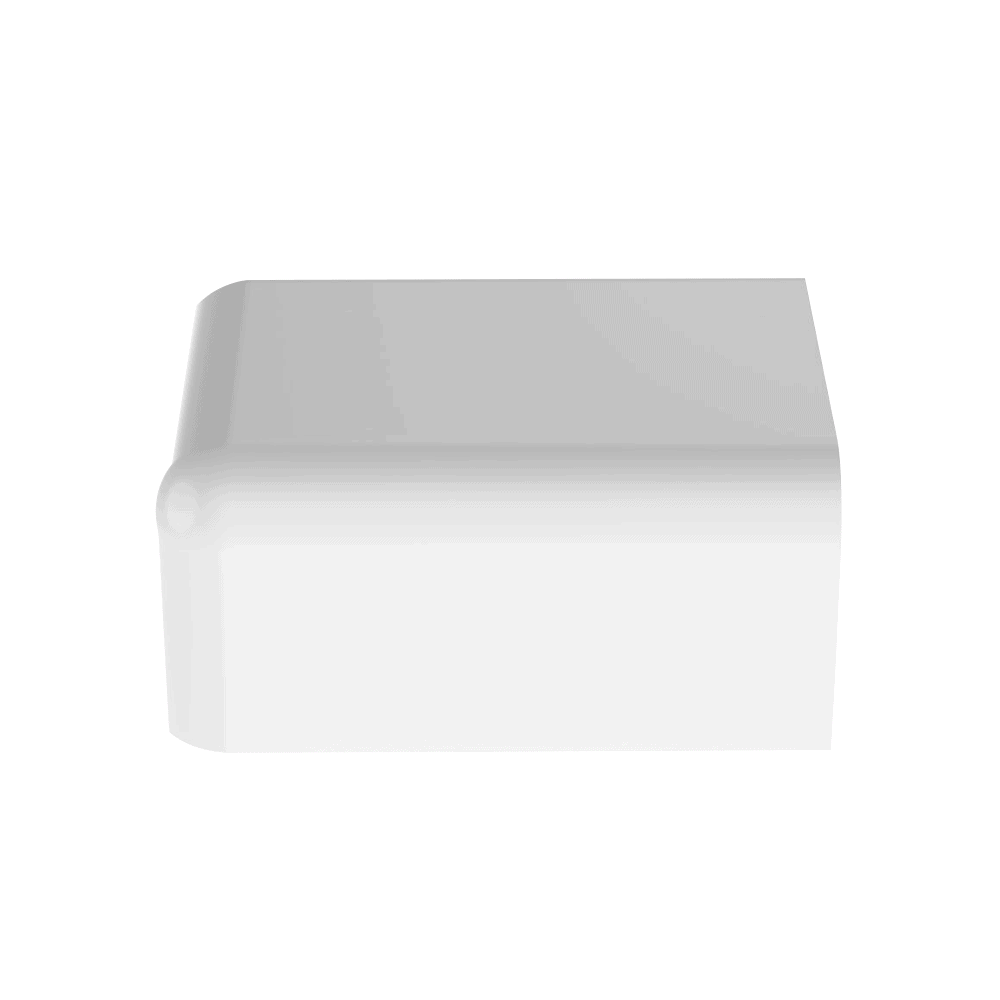 ECF10WHX-LAT-DER-l Tapa Final, para uso con canaleta LD10, material ABS, Color Blanco ECF10WH-X 4