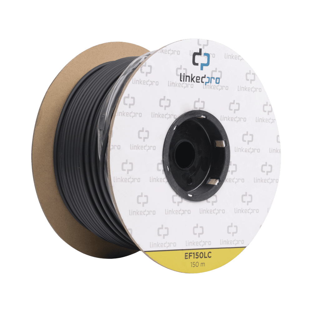 EF150LC-l-1 Carrete de Fibra Óptica Monomodo con Conectores LC-LC Duplex, Reforzada con Kevlar, de 150 Metros (492.13 Pies), Para Instalaciones Subterráneas por Tubería EF-150-LC 1