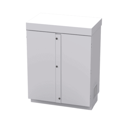 Gabinete de Lámina Galvanizada para  Baterías (Hasta 12 Baterías PL110D12) y Equipo de Comunicación.