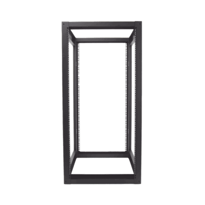 Rack Estándar 19" de 4 Postes, Acero, 24 Unidades, Profundidad Ajustable.